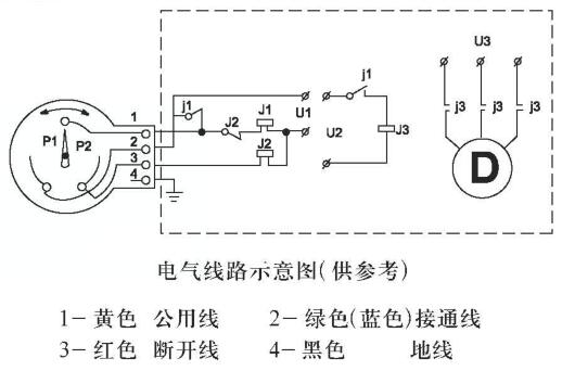 <strong>电接点压力表</strong>接线示意图