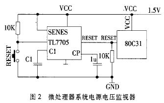 电磁流量计微处理器系统电源电压监视器图示