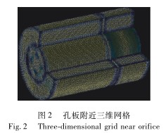 孔板流量计附近三维网格图